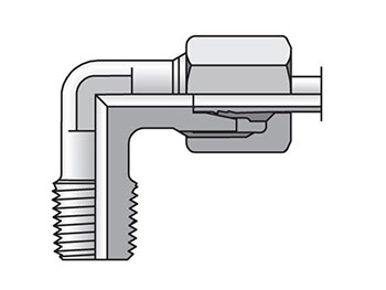 WE12SRCF EO/EO-2 90° Elbow, Male Connector - WE-R keg