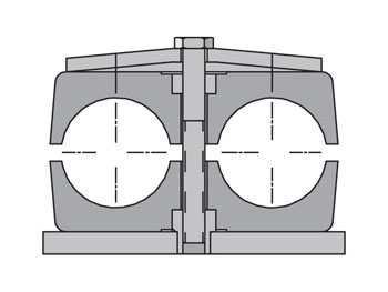 Inch Standard Twin Series Pipe Clamp Halves